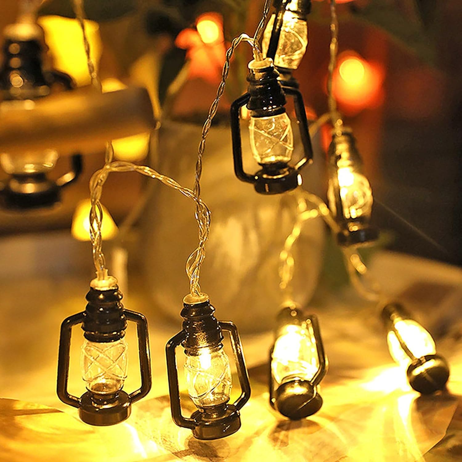 Set Of 10 Lantern String Light, Led Decor Kerosene Oil Lamp Fairy Light, Battery Powered Lantern Fairy Garland Light, Barn Lanterns Battery Powered Set Of 10 Lantern String Light, Led Decor Kerosene Oil Lamp Fairy Light, Battery Powered Lantern Fairy Garland Light, Barn Lanterns Battery Powered